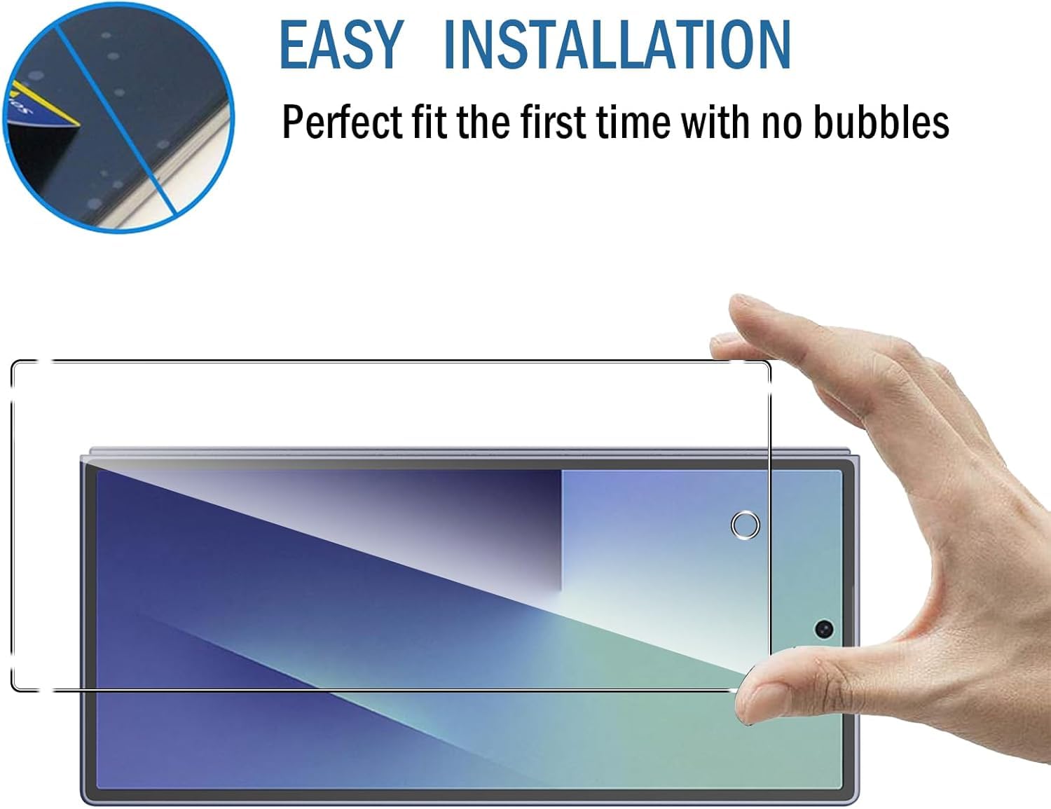 2-Pack) Tempered Glass Screen Protector for Samsung Galaxy Z Fold 7