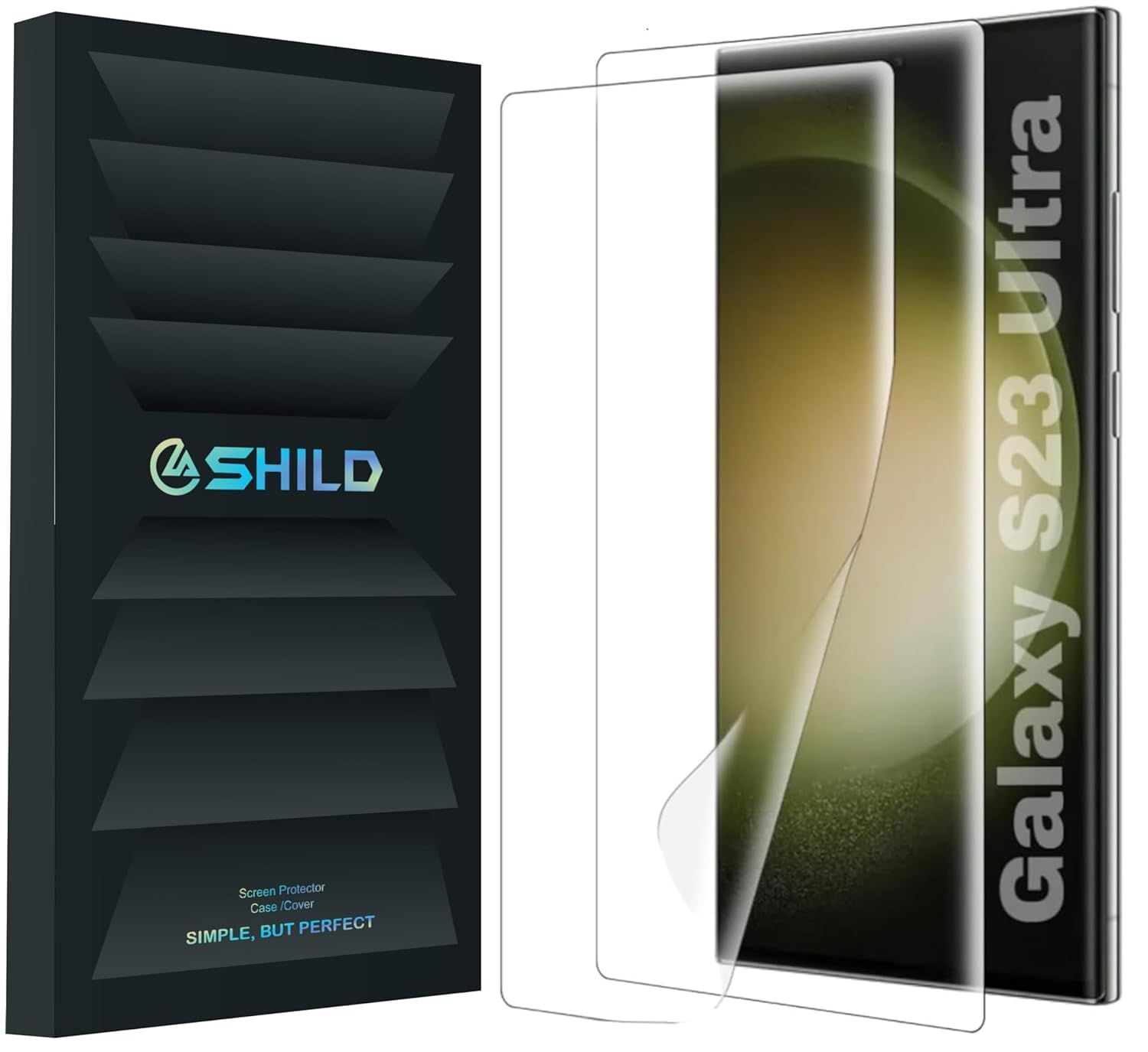 2-Pack Silicone Screen Protector for Samsung Galaxy S23 Ultra