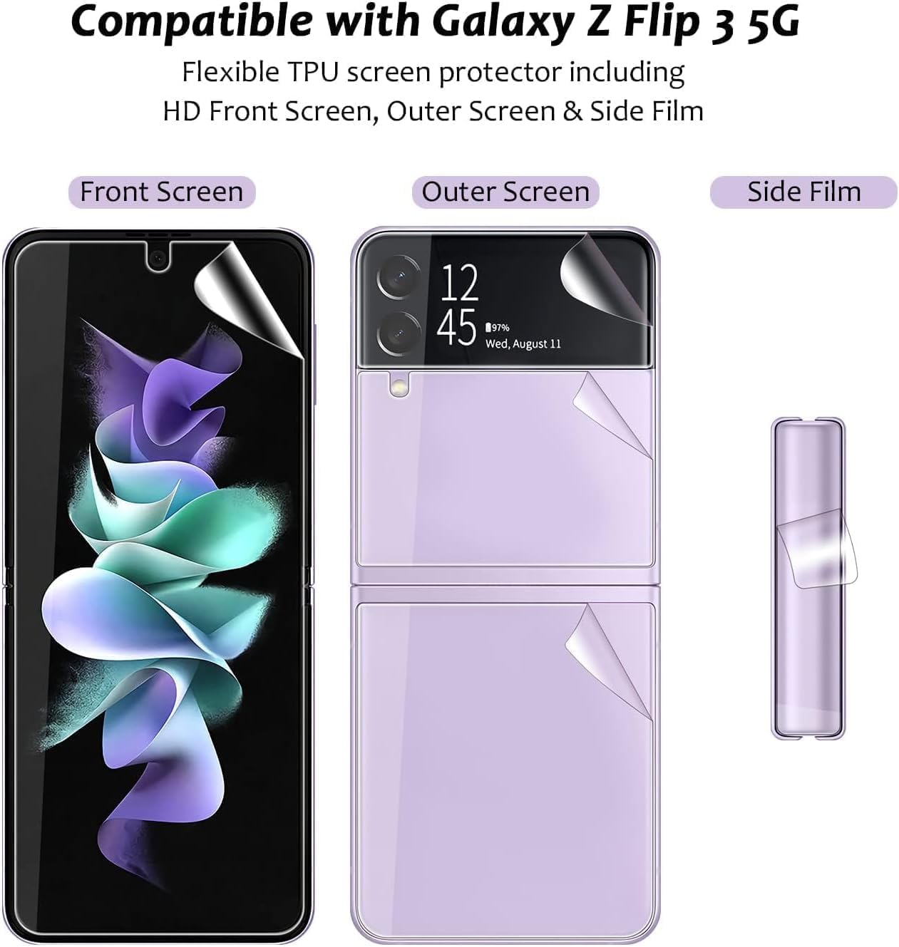 4-in-1 Flexible Screen Protector for Samsung Galaxy Z Flip 3