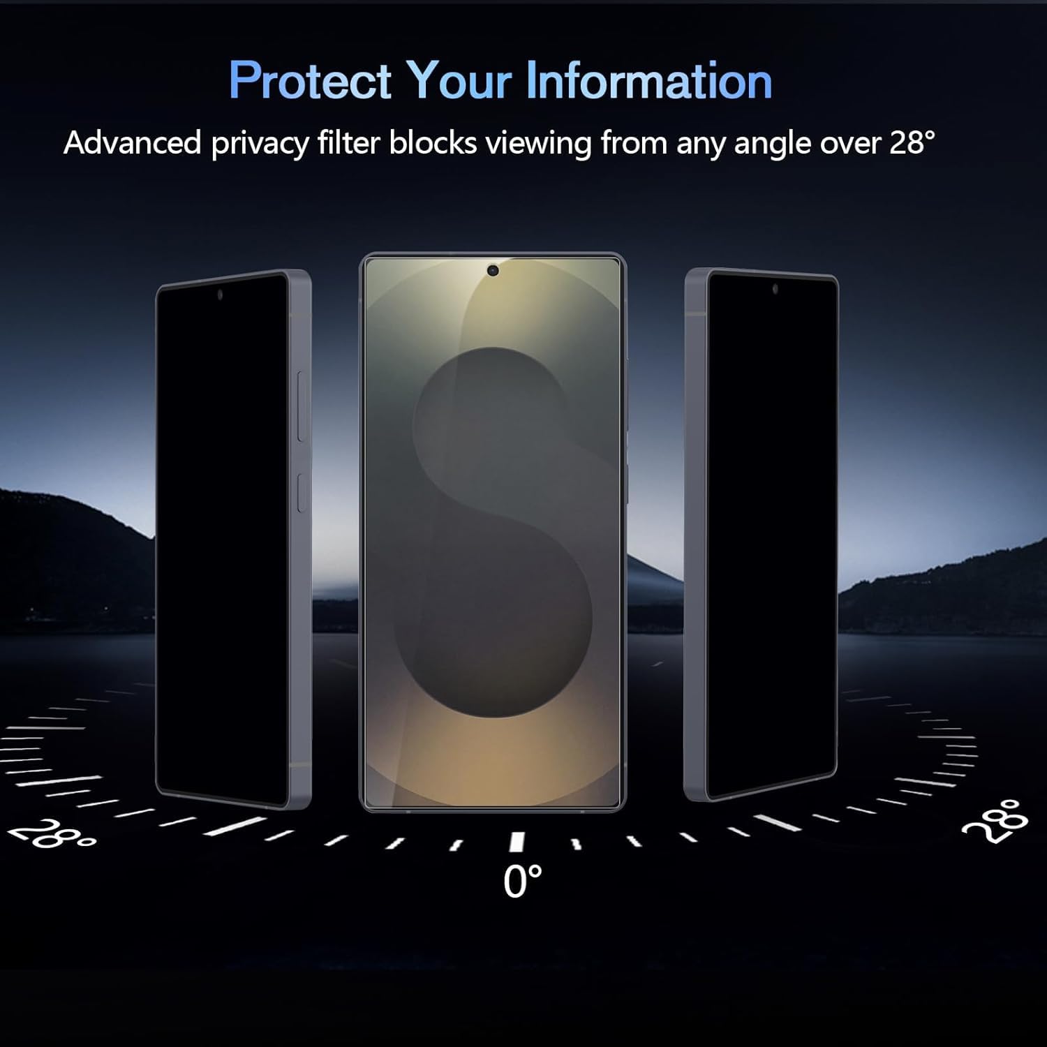 2-Pack Privacy Tempered Glass for Samsung Galaxy S25 Ultra