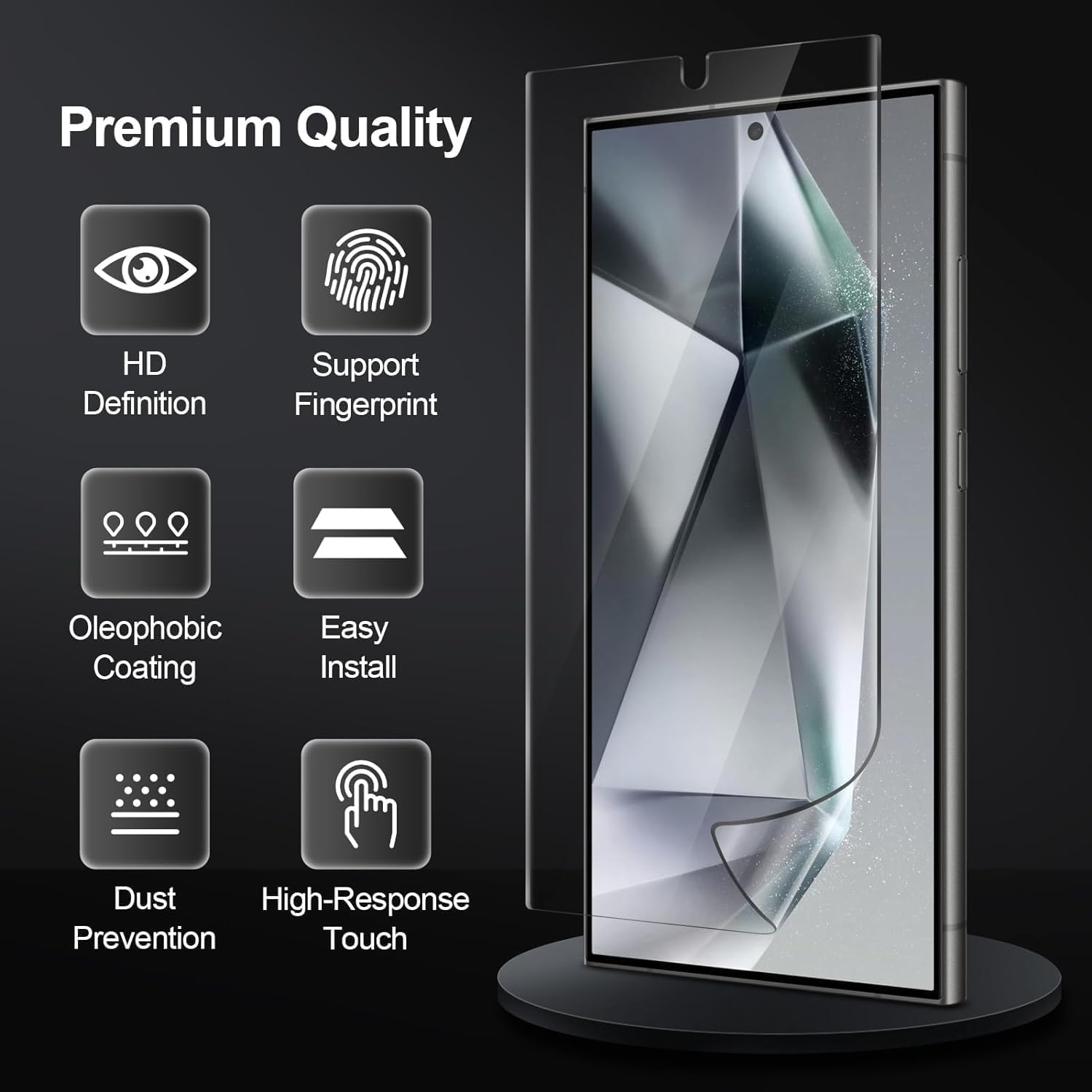 Silicone Screen Protector for Samsung Galaxy S24 Ultra