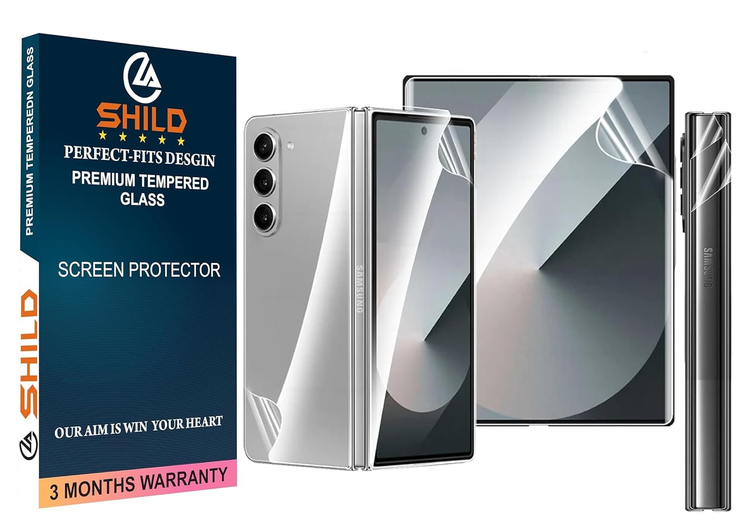 Set of 4 Silicone Screen Protector for Samsung Galaxy Z Fold 6