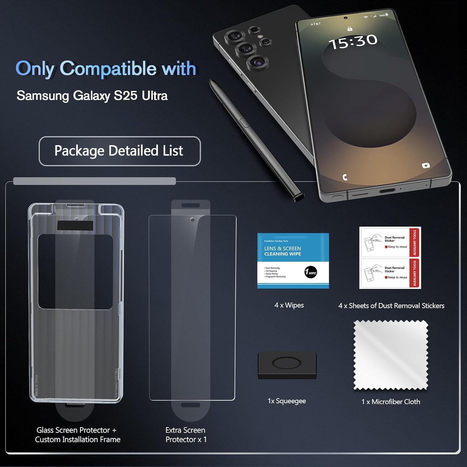 Tempered Glass For Samsung Galaxy S25 Ultra