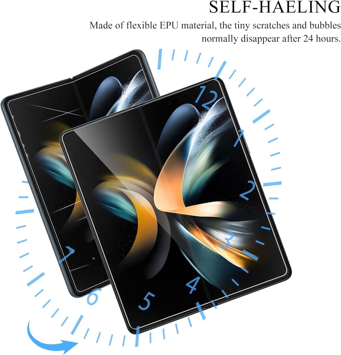 Set of 4 Silicone Screen Protector for Samsung Galaxy Z Fold 3