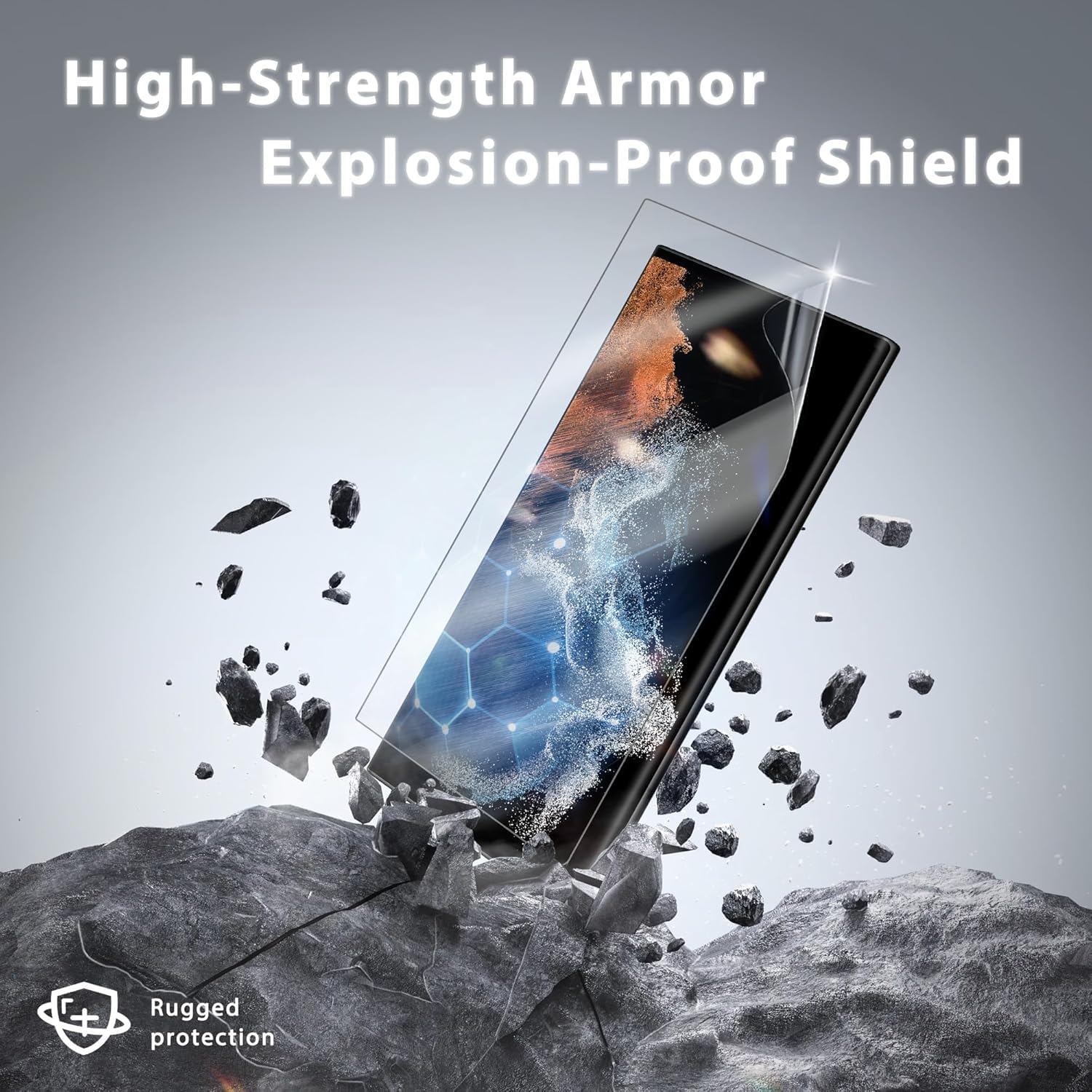 2-Pack Silicone Screen Protector for Samsung Galaxy S22 Ultra
