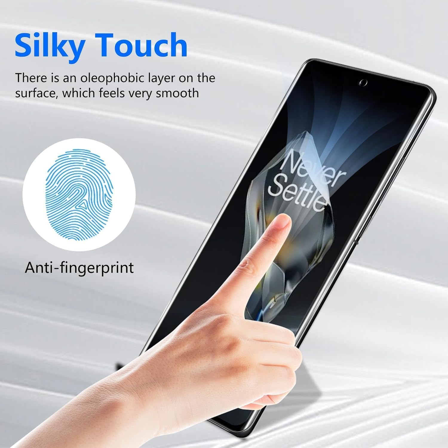 2 Pack Silicone Privacy Screen Protector for OnePlus 12