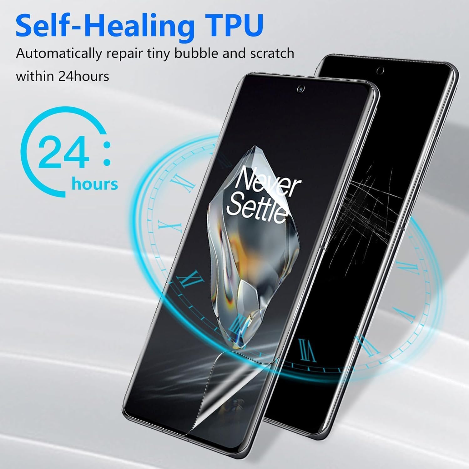 2 Pack Silicone Privacy Screen Protector for OnePlus 12