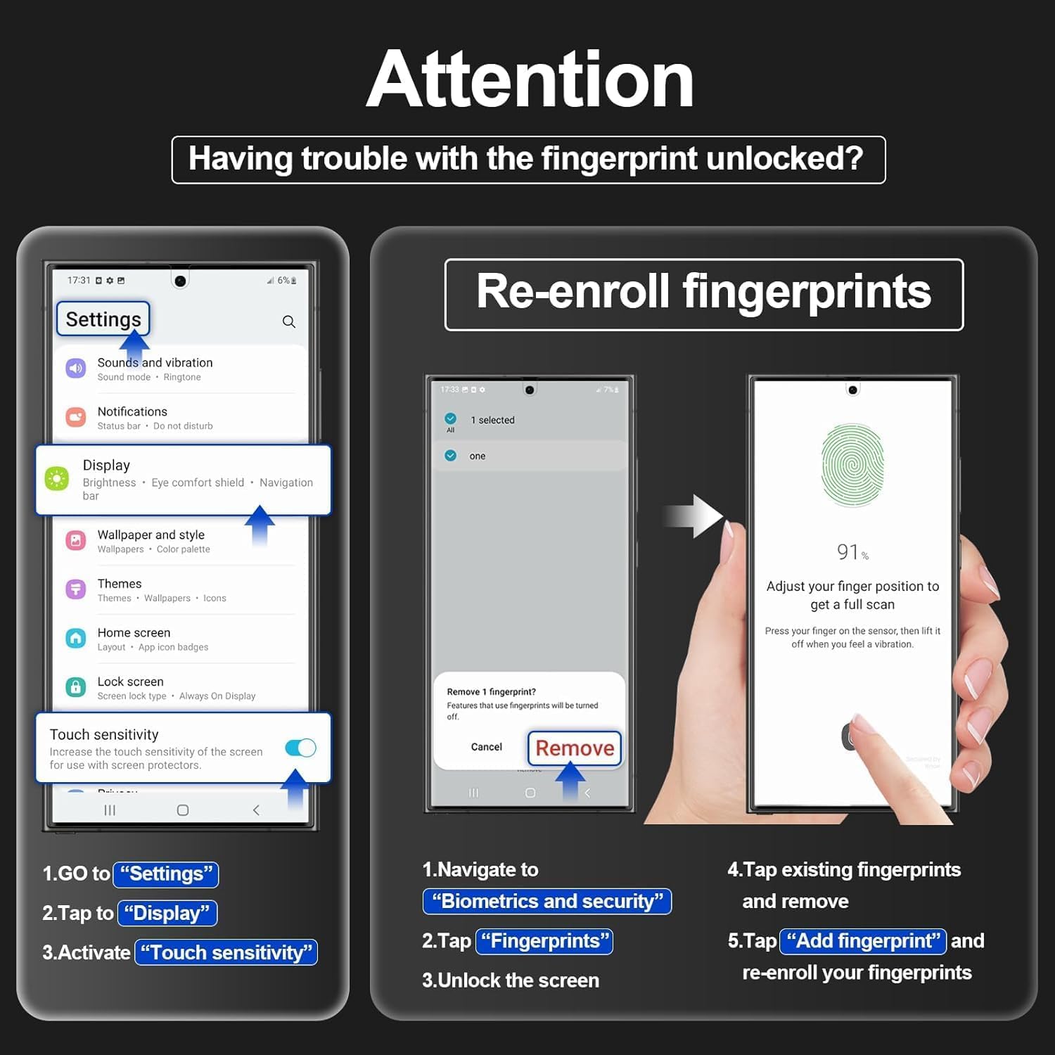 Silicone Screen Protector for Samsung Galaxy S24 Ultra