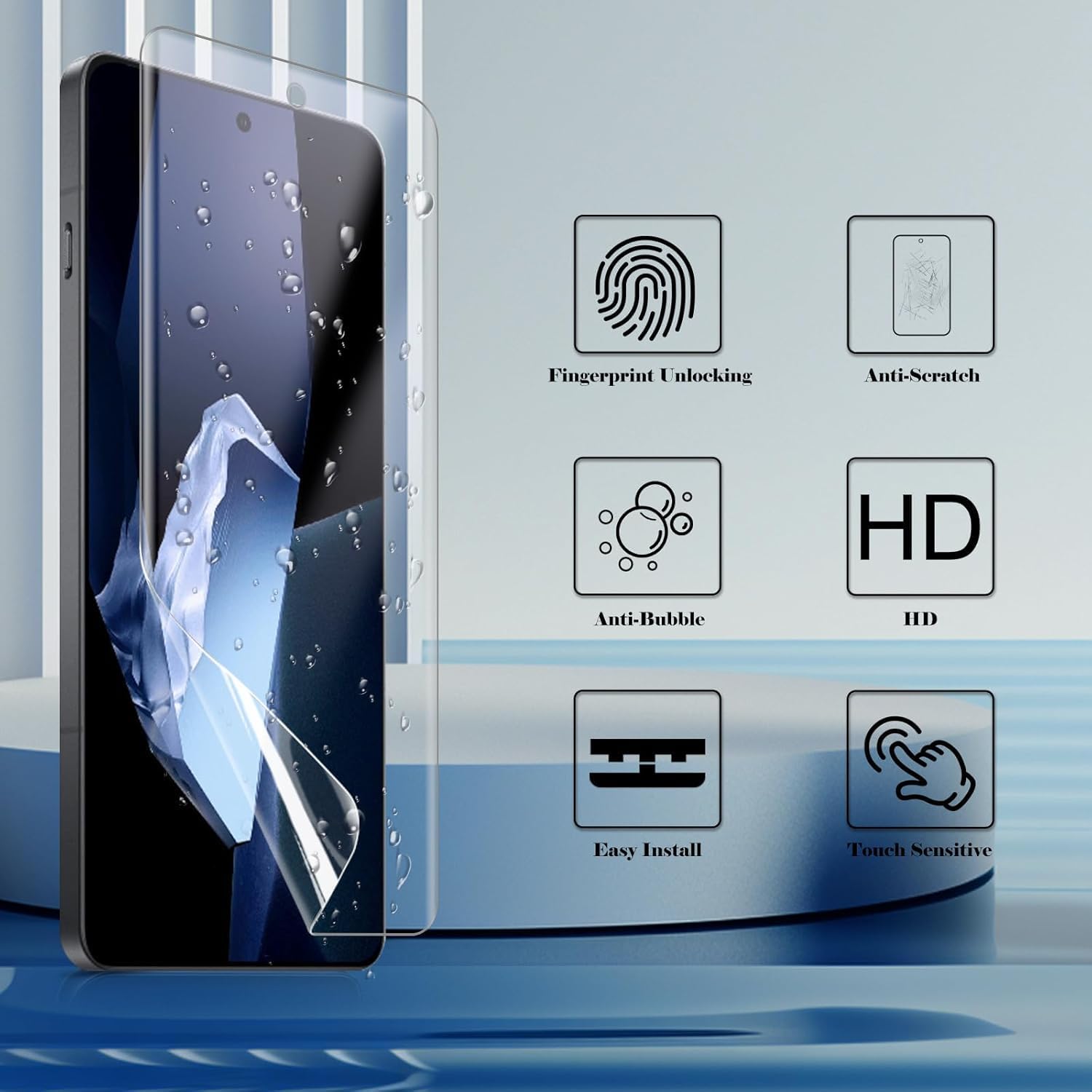 2-Pack Silicone Screen Protector for OnePlus 13R