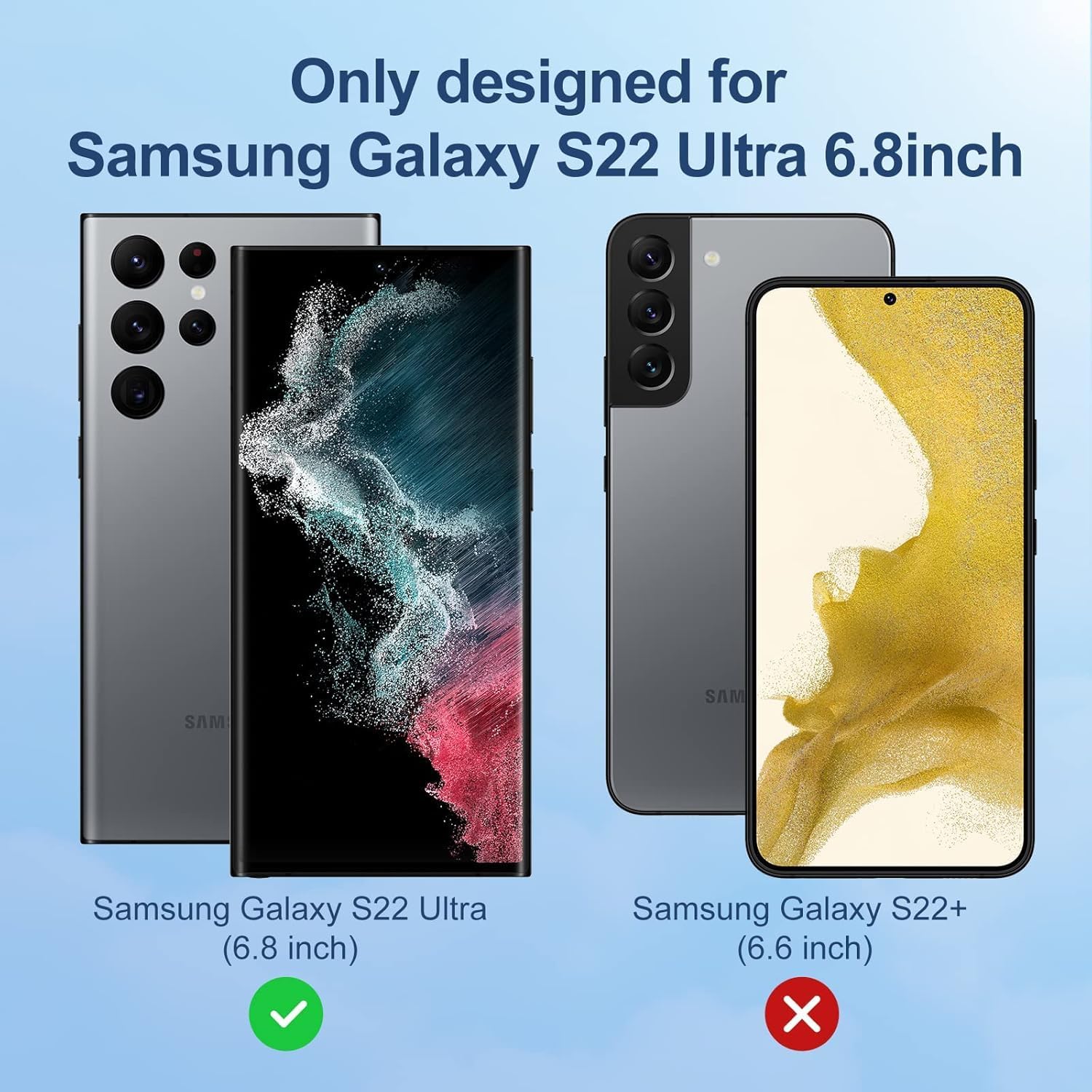 2-Pack Silicone Screen Protector for Samsung Galaxy S22 Ultra