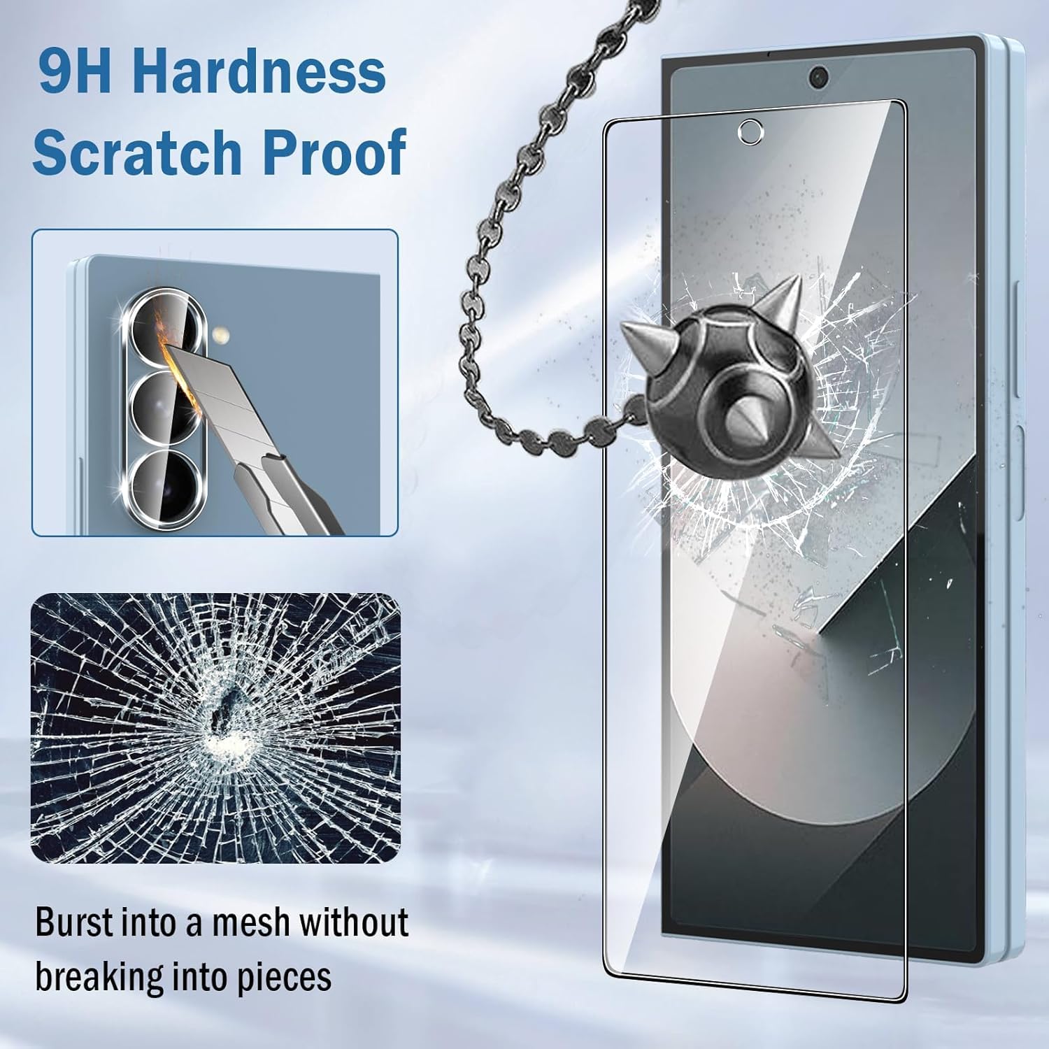 2 Pack Tempered Glass Screen Protector for Samsung Galaxy Z Fold 7