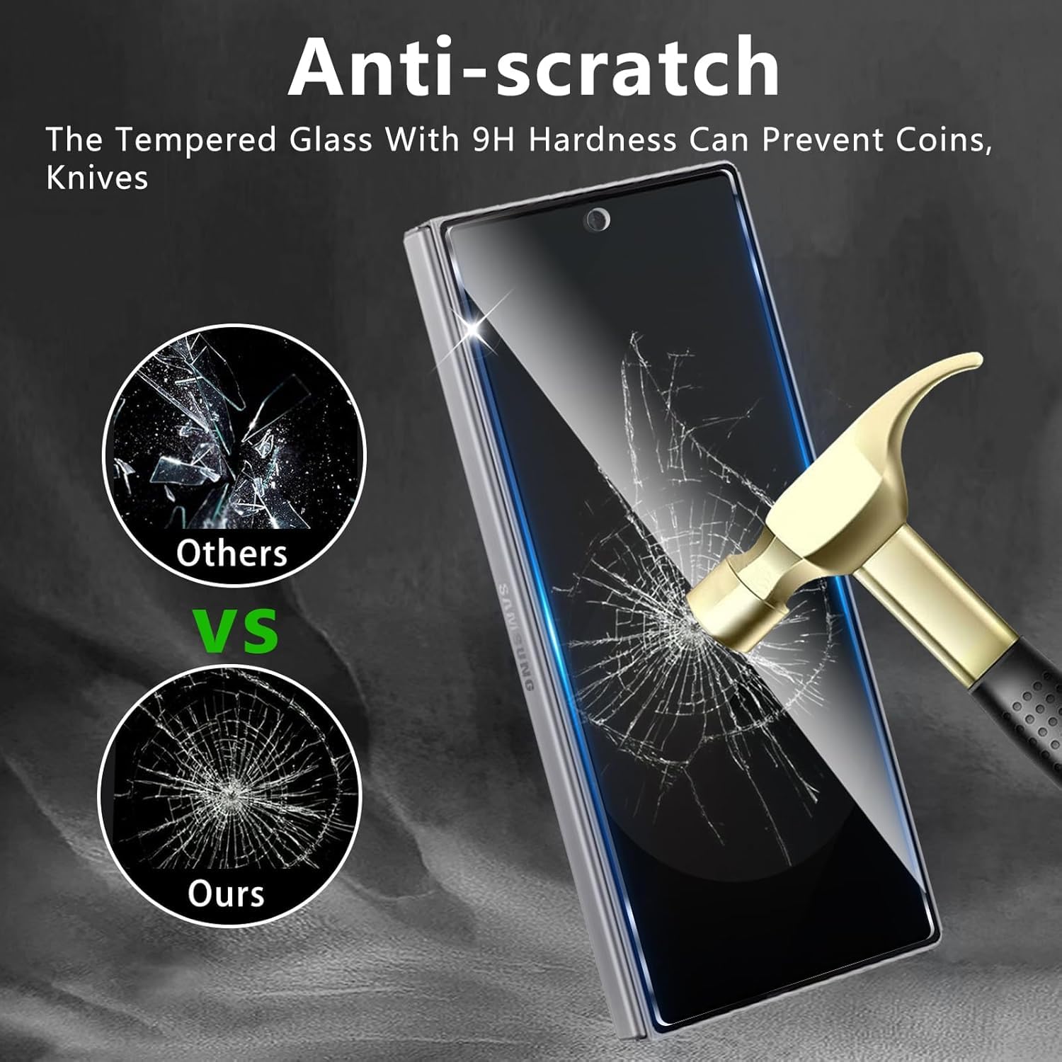 2-Pack Privacy Tempered Glass for Samsung Galaxy Z Fold 7