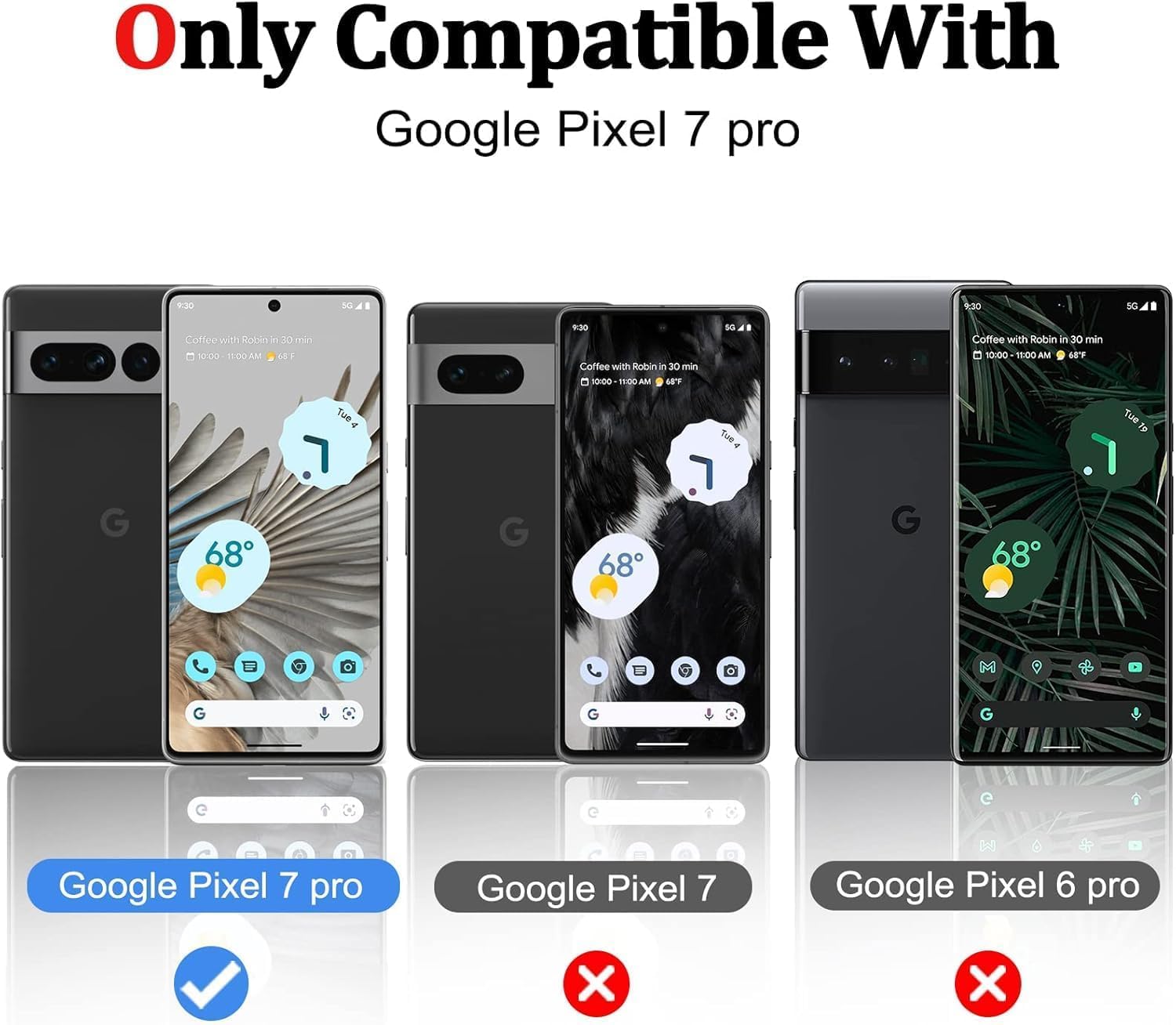 2 Pack Screen Protector for Google Pixel 7 Pro