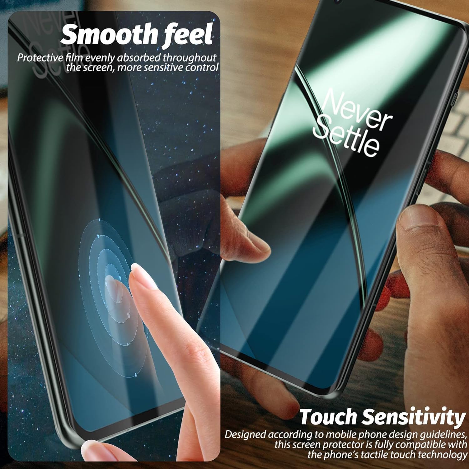 2-Pack Curved Screen Protector for OnePlus 11