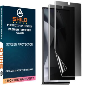 SHILD - Pack 2 Privacy Screen Protector for Samsung S24 Ultra | Edge to edge privacy (Anti Spy) screen protector guard