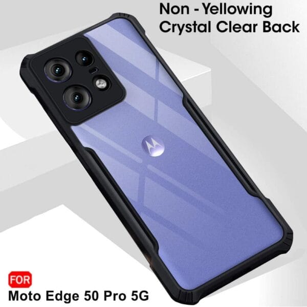 SHILD Shockproof Clear Back Cover for Motorola Moto Edge 50 Pro 5G - Image 2