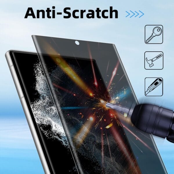 SHILD Privacy Screen Guard for Samsung S22 Ultra 5G: Anti-Glare & Scratch-Resistant Protection. - Image 4