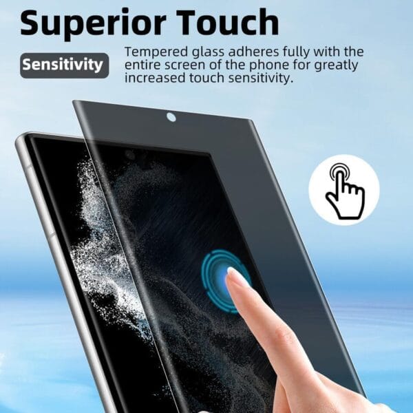SHILD Privacy Screen Guard for Samsung S22 Ultra 5G: Anti-Glare & Scratch-Resistant Protection. - Image 6