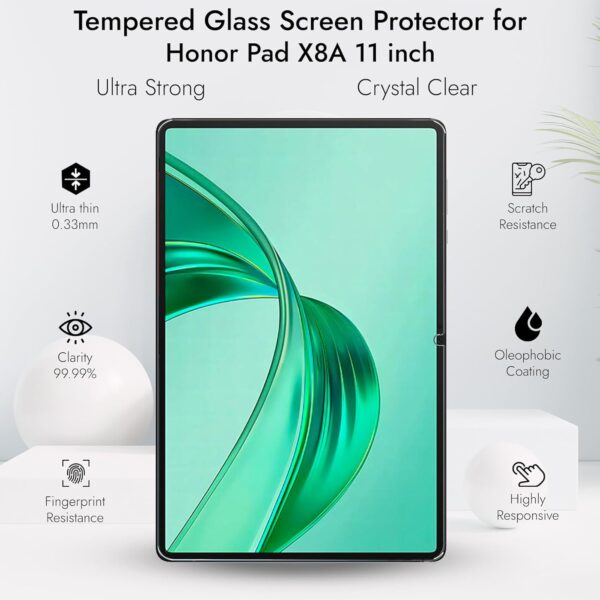 Tempered Glass Screen Protector for Honor Pad X8A 11" - 1 Pack - Image 3