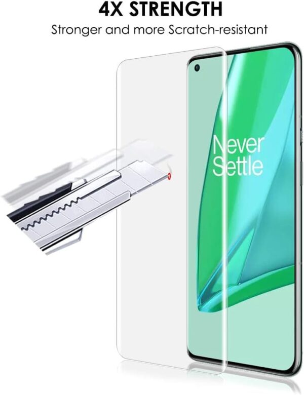 SHILD® (1 Pack) Perfect Fit Design Tempered Glass Screen Protector for OnePlus 9 Pro (6.7 Inch 5G) | UV Tempered Glass, 9H Hardness, HD Clarity, Fingerprint Sensor Compatible - Image 5