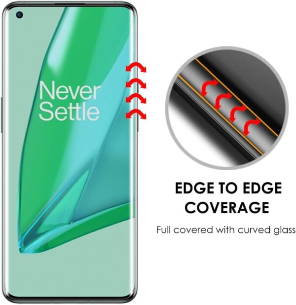 SHILD® (1 Pack) Perfect Fit Design Tempered Glass Screen Protector for OnePlus 9 Pro (6.7 Inch 5G) | UV Tempered Glass, 9H Hardness, HD Clarity, Fingerprint Sensor Compatible - Image 4