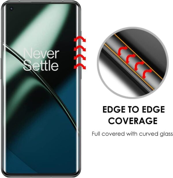 SHILD Tempered Glass Screen Protector for OnePlus 11 (6.7 Inch, 5G) | Perfect-Fit UV Tempered Glass with 9H Hardness, HD Clarity & Fingerprint Unlock Support - Image 5