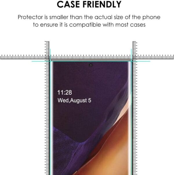 SHILD (1-Pack) Perfect Fit Tempered Glass Screen Protector for Samsung Galaxy Note 20 Ultra | UV Tempered Glass, 9H Hardness, HD Clarity, Fingerprint Compatible - Image 3