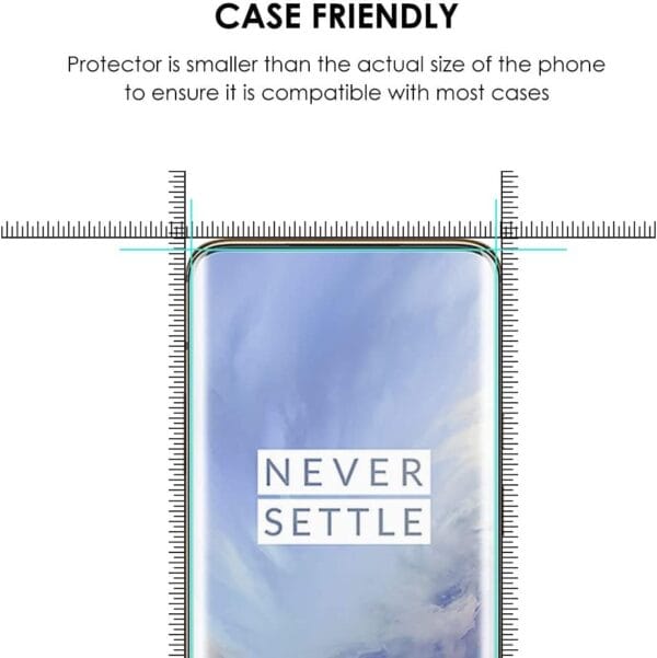 SHILD 1-Pack Tempered Glass Screen Protector for OnePlus 7 Pro / 7T Pro (6.7 inch, 5G) | UV Tempered Glass with 9H Hardness, HD Clarity | Fingerprint Sensor Compatible & Full Coverage Protection - Image 6