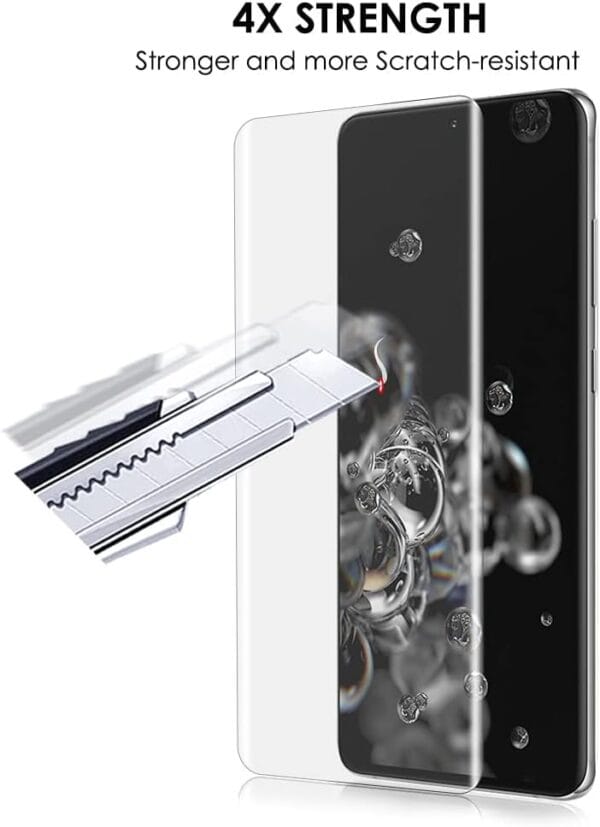 SHILD (1-Pack) Perfect Fit Tempered Glass Screen Protector for Samsung Galaxy S20 Ultra | UV Tempered Glass, 9H Hardness, HD Clarity, Fingerprint Compatible - Image 3