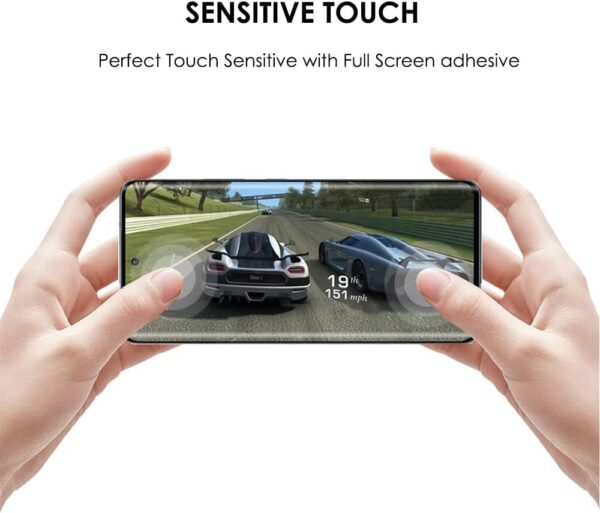 SHILD UV Tempered Glass Screen Protector for Moto Edge 40 | 9H Hardness, HD Clarity, Fingerprint Sensor Compatible, Easy Installation, Full Screen Coverage - Image 7