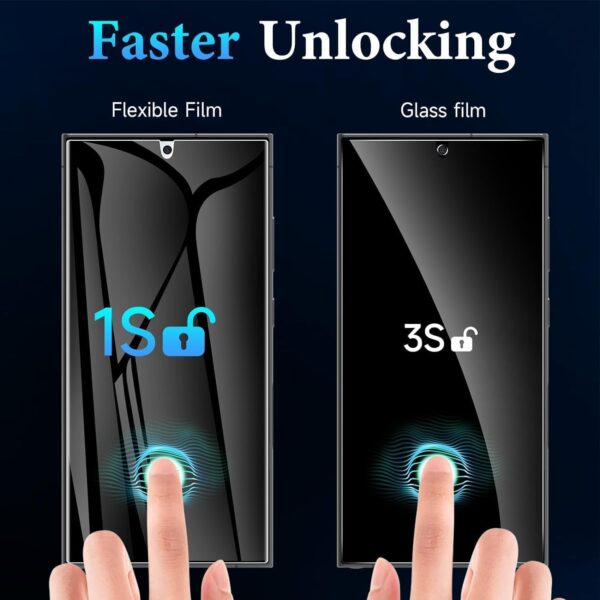 SHILD 2-Pack Privacy Screen Protector for Samsung S24 Ultra | Edge-to-Edge Anti-Spy Protection, HD Clarity, Fingerprint Compatible, Easy Application - Image 2