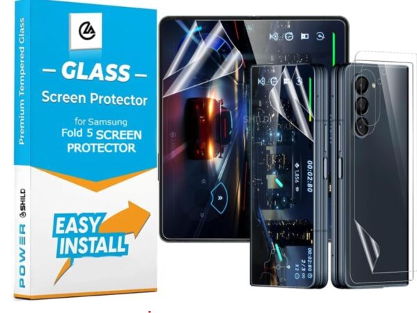 SHILD Screen Protector Guard for Samsung Z Fold 5 | 2 Sets of 8 (Front + Back + Inside + Hinge Screen Protectors) | HD Clarity, Full Coverage, Easy Application