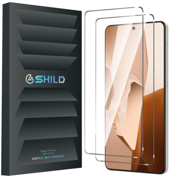 SHILD 2-Pack Tempered Glass Screen Protector for OnePlus 13R | Perfect-Fit Design, Military-Grade Protection, Ultra Tough, Anti-Scratch, Easy Installation