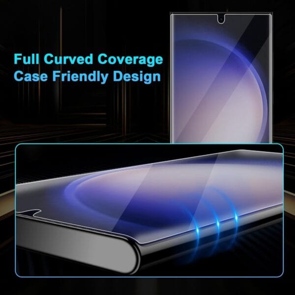 SHILD 2-Pack Screen Protector Guard for Samsung S23 Ultra | Perfect-Fit Design, Fingerprint Support, S Pen Compatible, HD Clarity - Image 4