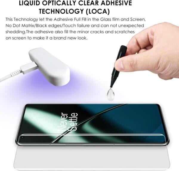 SHILD Tempered Glass Screen Protector (1 Pack) for OnePlus 11 (6.7 Inch 5G) – UV Tempered Glass, 9H Hardness, HD Clarity, Anti-Fingerprint, Perfect Fit Design - Image 3