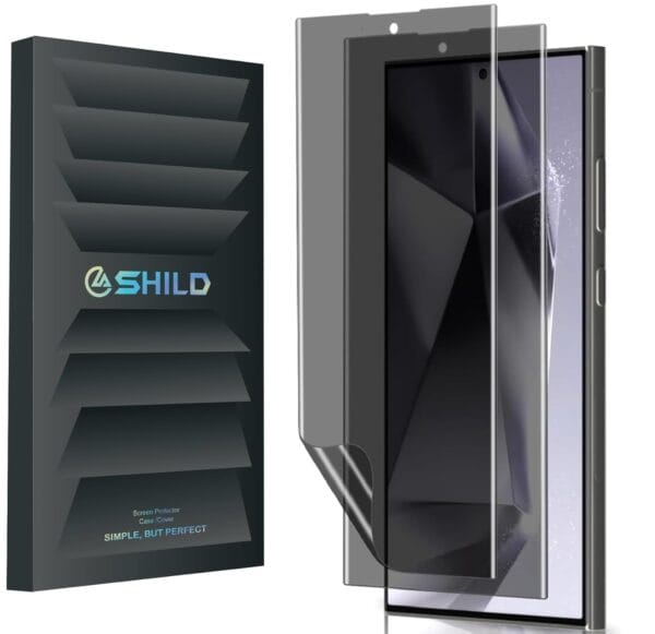 SHILD Privacy Screen Protector for Samsung Galaxy S23 Ultra (Pack of 2) | Anti-Spy, Edge-to-Edge Coverage, HD Clarity, Easy Installation, Fingerprint Compatible