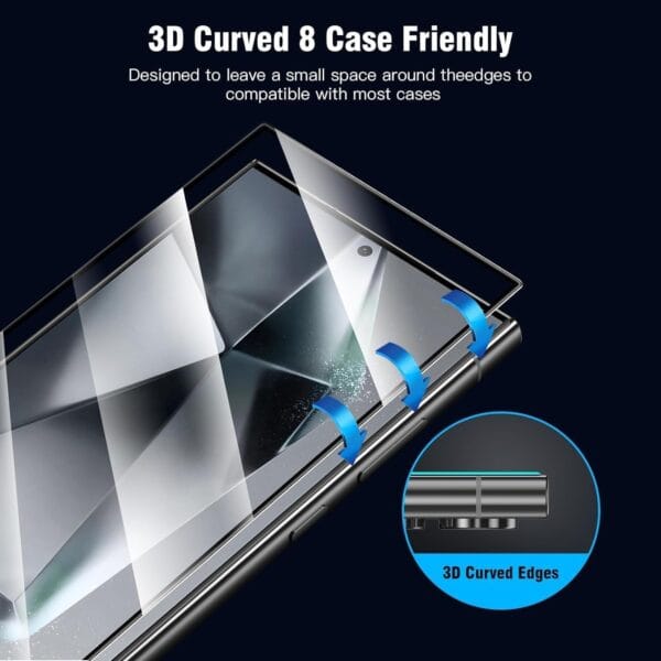 SHILD 2-Pack Tempered Glass Screen Protector for Samsung Galaxy S24 Ultra | Perfect-Fit Design, Military-Grade Protection, Anti-Scratch, Ultra Tough, Easy Installation - Image 4