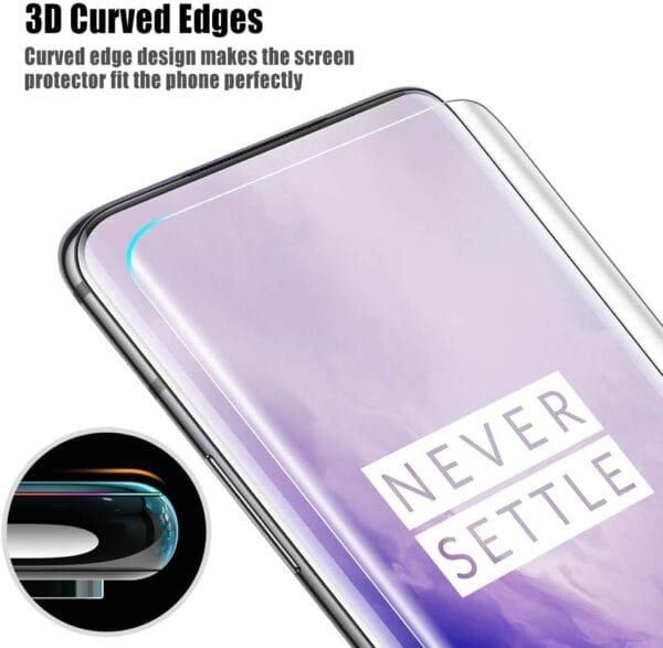 SHILD 1-Pack Tempered Glass Screen Protector for OnePlus 7 Pro / 7T Pro (6.7 inch, 5G) | UV Tempered Glass with 9H Hardness, HD Clarity | Fingerprint Sensor Compatible & Full Coverage Protection - Image 5