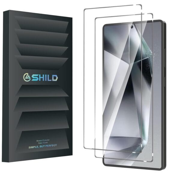 SHILD 2-Pack Tempered Glass Screen Protector for Samsung Galaxy S25 Ultra | Perfect-Fit Design, Military-Grade Protection, Ultra Tough, Anti-Scratch, Easy Installation
