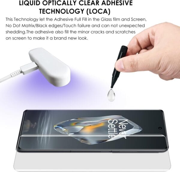 SHILD Tempered Glass Screen Protector (1 Pack) for OnePlus 12R (6.78 Inch 5G) – UV Tempered Glass, 9H Hardness, HD Clarity, Anti-Fingerprint, Perfect Fit Design - Image 4