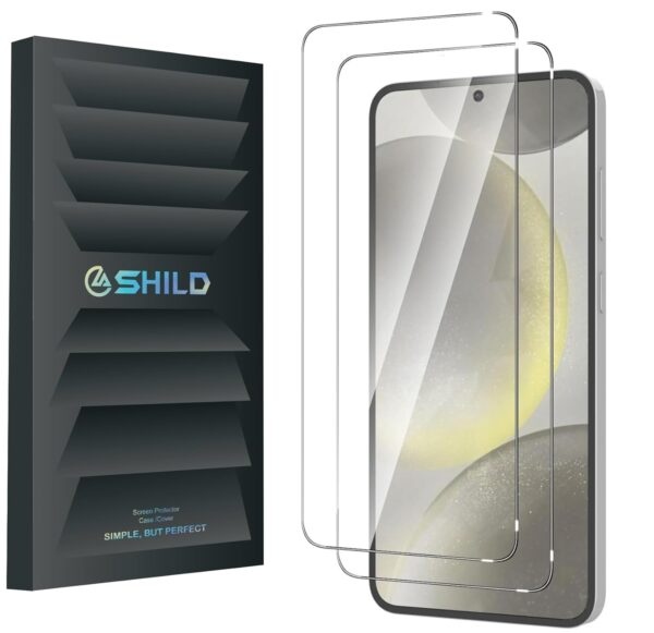 SHILD® Tempered Glass Screen Protector for Samsung Galaxy S25 (Pack of 2) | Perfect-Fit Design, HD Clarity, Anti-Scratch, Fingerprint Compatible