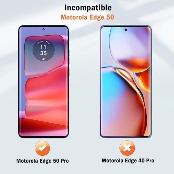 SHILD 2-Pack Screen Protector Guard for Moto Edge 50 Pro | Perfect-Fit Design, Fingerprint Support, S Pen Compatible, HD Clarity - Image 7