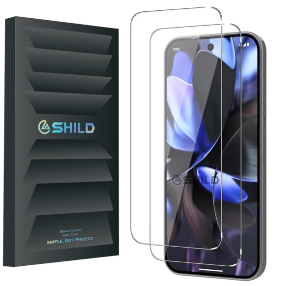 SHILD 2-Pack Tempered Glass Screen Protector for Google Pixel 9/9 Pro | HD Clear, 9H Hardness, Fingerprint Compatible, Scratch-Resistant, Perfect Fit Design