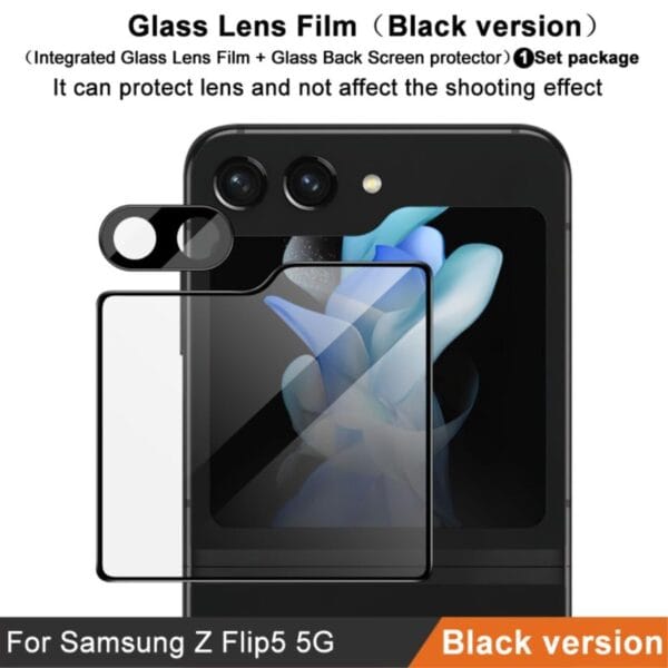 SHILD (2+2 Pack) Tempered Glass Screen Protector & Camera Lens Protector for Samsung Galaxy Z Flip 6 | Edge-to-Edge Back Glass Guard, HD Clarity, Scratch-Resistant - Image 3