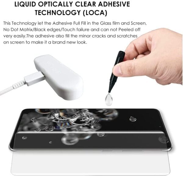 SHILD® Tempered Glass Screen Protector for Vivo iQOO 9 Pro (6.78 Inch, 5G) | UV Tempered Glass | 9H Hardness | HD Clarity | Full Screen Coverage | Fingerprint Compatible | Easy Installation - Image 4
