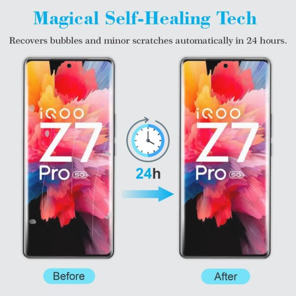 SHILD- (Pack 1 Perfect - Fits Design Tempered Glass Screen Protector For Vivo IQOO Z7 Pro (6.7 inch 5G | UV Tempered Glass Protector For IQOO Z7 Pro -9H Hardness/HD/Fingerprint Working - Image 6