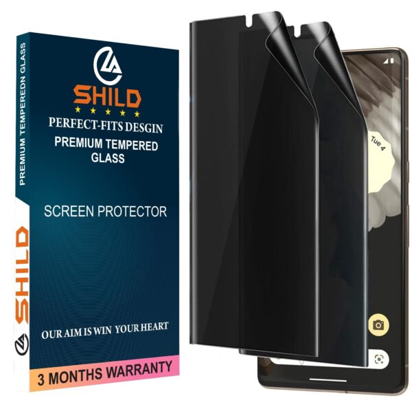 SHILD (2-Pack) Privacy Screen Protector for Google Pixel 7 Pro | Edge-to-Edge Anti-Spy Guard, HD Clarity, Easy Application, Fingerprint Compatible