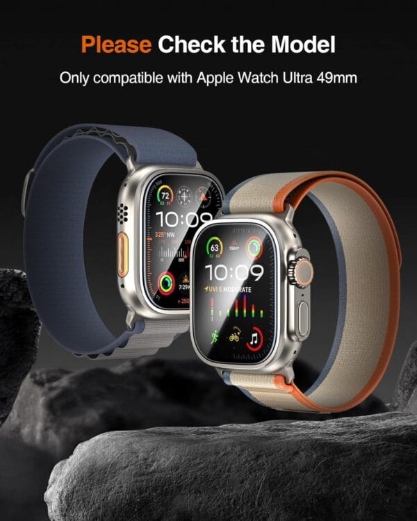 SHILD - Tempered Glass For Apple Watch Ultra/Apple Watch Ultra 2 (Transparent) Edge To Edge Full Screen Coverage With Easy Installation Kit for Smartwatch - Image 5