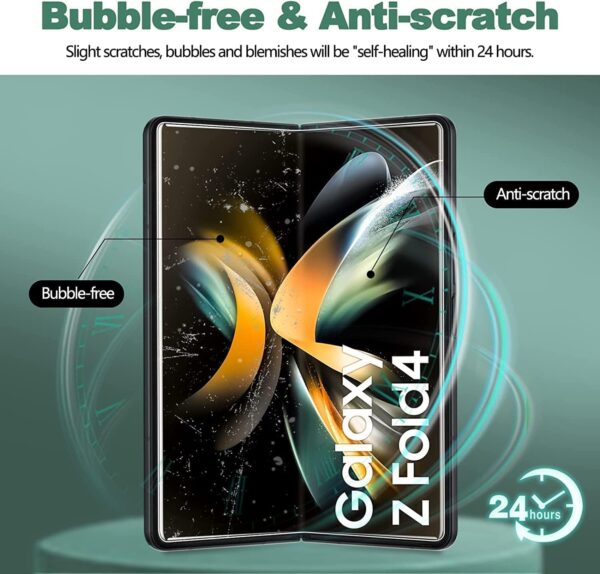 SHILD (4-in-1) Perfect Fit Screen Protector for Samsung Z Fold 4 | Full Back Panel, Back Display, Inner Display & Hinge Protection | HD Clarity, Bubble-Free Application - Image 2