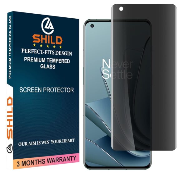 SHILD (1-Pack) Privacy Tempered Glass Screen Protector for OnePlus 10 Pro | Curved UV Privacy Guard | Full Screen Coverage | Anti-Spy, HD Clarity, Fingerprint Compatible | 9H Hardness